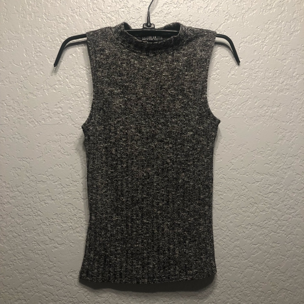 Tight top with low turtleneck